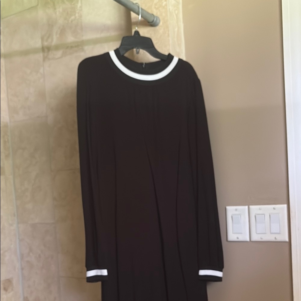 Michael Kors Black Dress with White Accents
